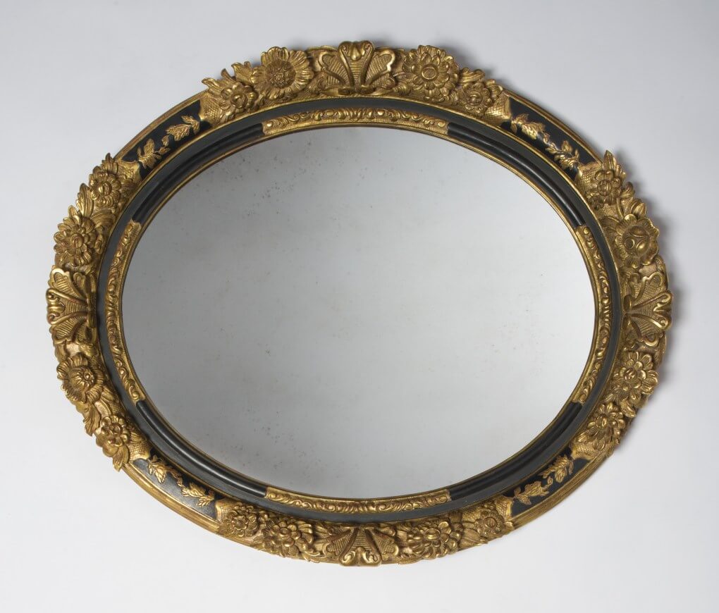 Hand carved Oval Black Lacquer and 22k Gold Leaf Oval Frame, Custom oval frame, custom oval mirror frame chicago