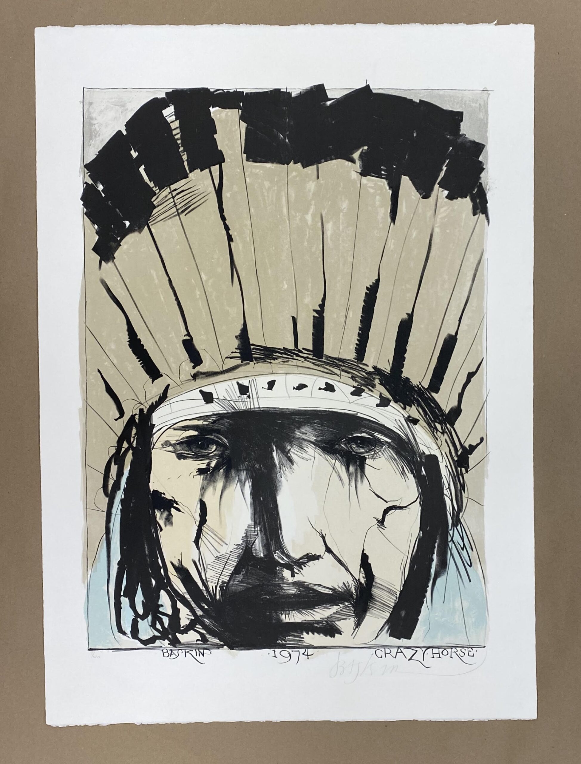 After conservation treatment, baskin color lithograph