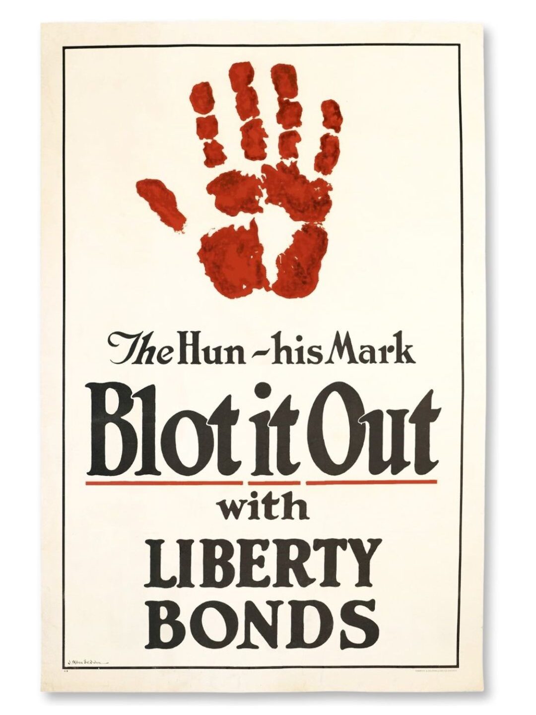 After restoration-Blot it Out antique poster successfuly restored