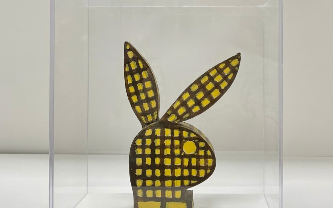 A Custom Vitrine for “Maquette for L.A. Rabbit Head” by Roger Brown