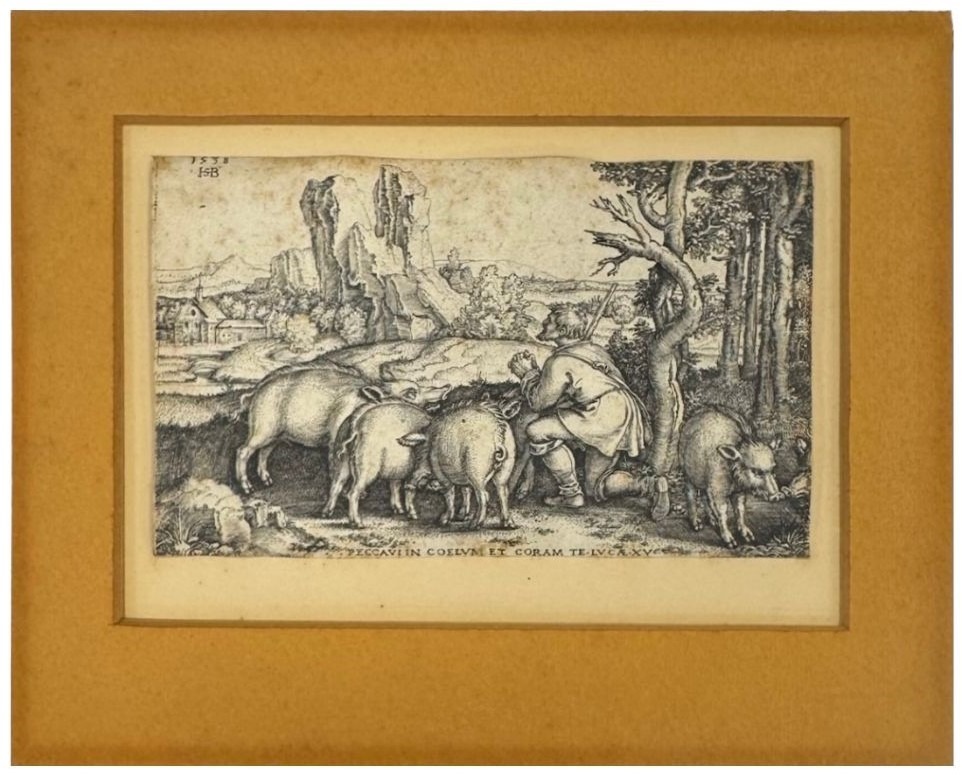 The fabrication of a Charles Prendergast-style gilded frame. White gold, yellow gold and red bole frame for this beautiful turn of the century portrait