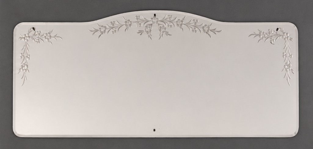 Engraved mirror after restoration and resilvering