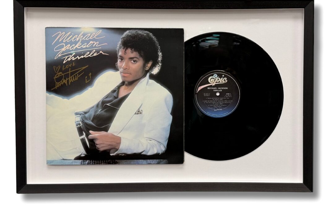 Archival Framing of an Autographed Michael Jackson Thriller Album